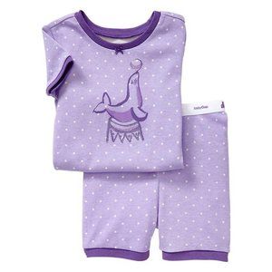 5T Baby Gap purple circus SEAL polka dot pajamas new nwt summer pj set